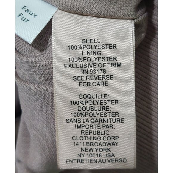 Philosophy Republic Women's Faux Fur Pullover Top Tan Size Small Lined~Soft~Cozy - Picture 5 of 14